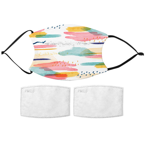 Colourful Brush Strokes Face Mask