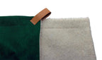 THE RICHMOND | LUXURY GREEN STONEWASHED & SHERPA REVERSIBLE DOG BLANKET