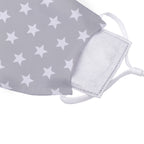 Grey Stars Pattern Face Mask