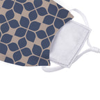 Navy Fleur Pattern Face Mask