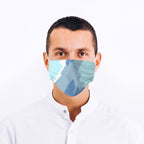 Blue Surfer Design Face Mask