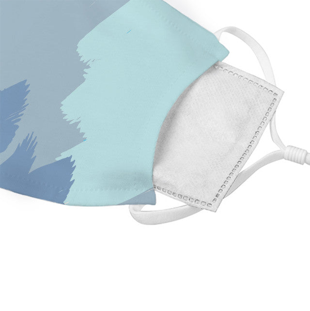 Blue Surfer Design Face Mask