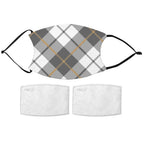 Grey Plaid Face Mask