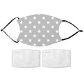 Grey Stars Pattern Face Mask