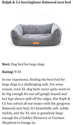 THE BALMORAL | LUXURY HERRINGBONE BOLSTER DOG BED
