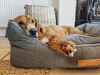 THE BALMORAL | LUXURY HERRINGBONE BOLSTER DOG BED