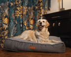 THE BALMORAL | LUXURY HERRINGBONE FLAT PILLOW DOG BED