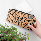 Cork Geometric Zip Wallet