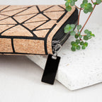 Cork Geometric Zip Wallet