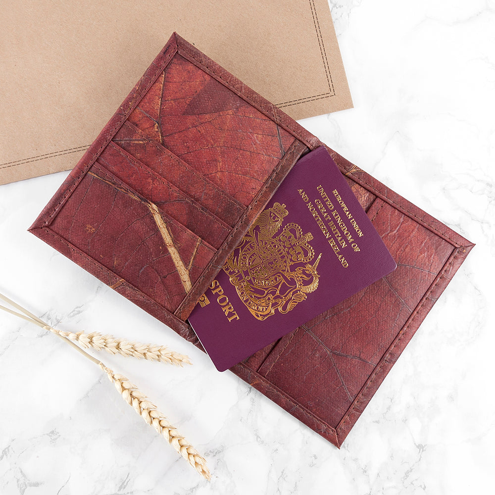 Leaf Leather Passport Cover