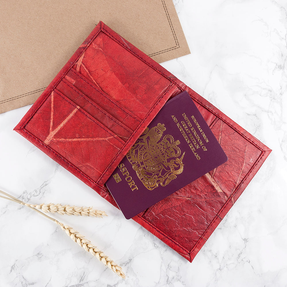 Leaf Leather Passport Cover