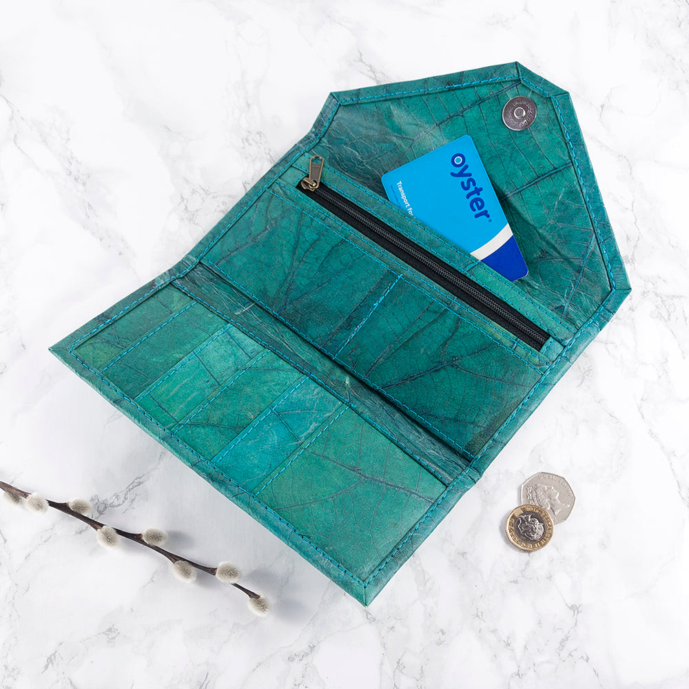 Leaf Leather Women's Envelope Wallet