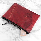 Leaf Leather Clutch Bag - Large