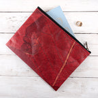 Leaf Leather Clutch Bag - Large