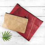 Leaf Leather Clutch Bag - Large