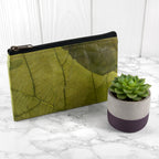 Leaf Leather Clutch Bag - Small