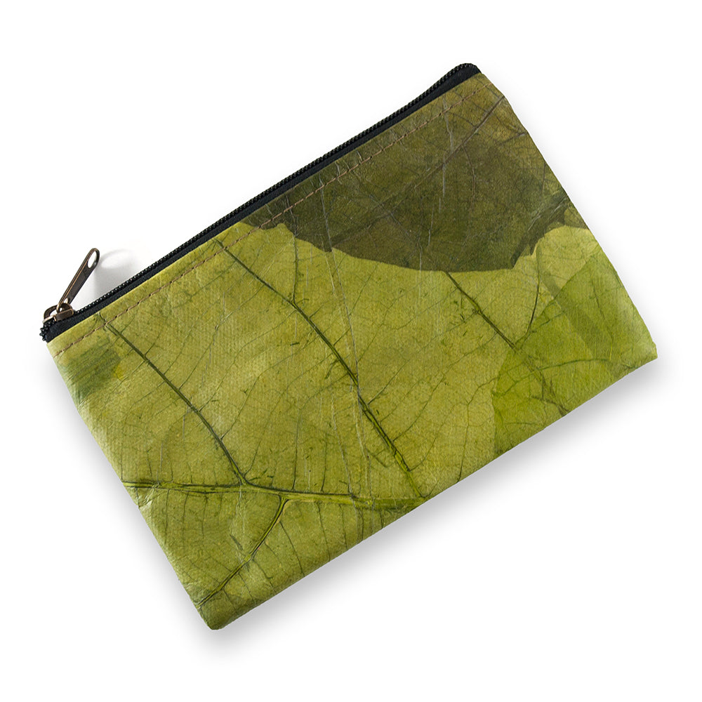 Leaf Leather Clutch Bag - Small