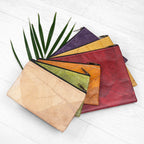 Leaf Leather Clutch Bag - Small