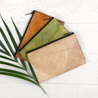Leaf Leather Clutch Bag - Small