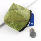 Leaf Leather Curved Edge Coin Bag