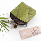 Leaf Leather Curved Edge Coin Bag