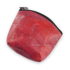 Leaf Leather Curved Edge Coin Bag