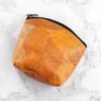 Leaf Leather Curved Edge Coin Bag