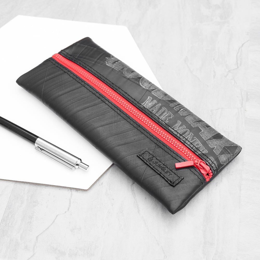 Upcycled Truck Tyre Rubber Flat Pencil Case