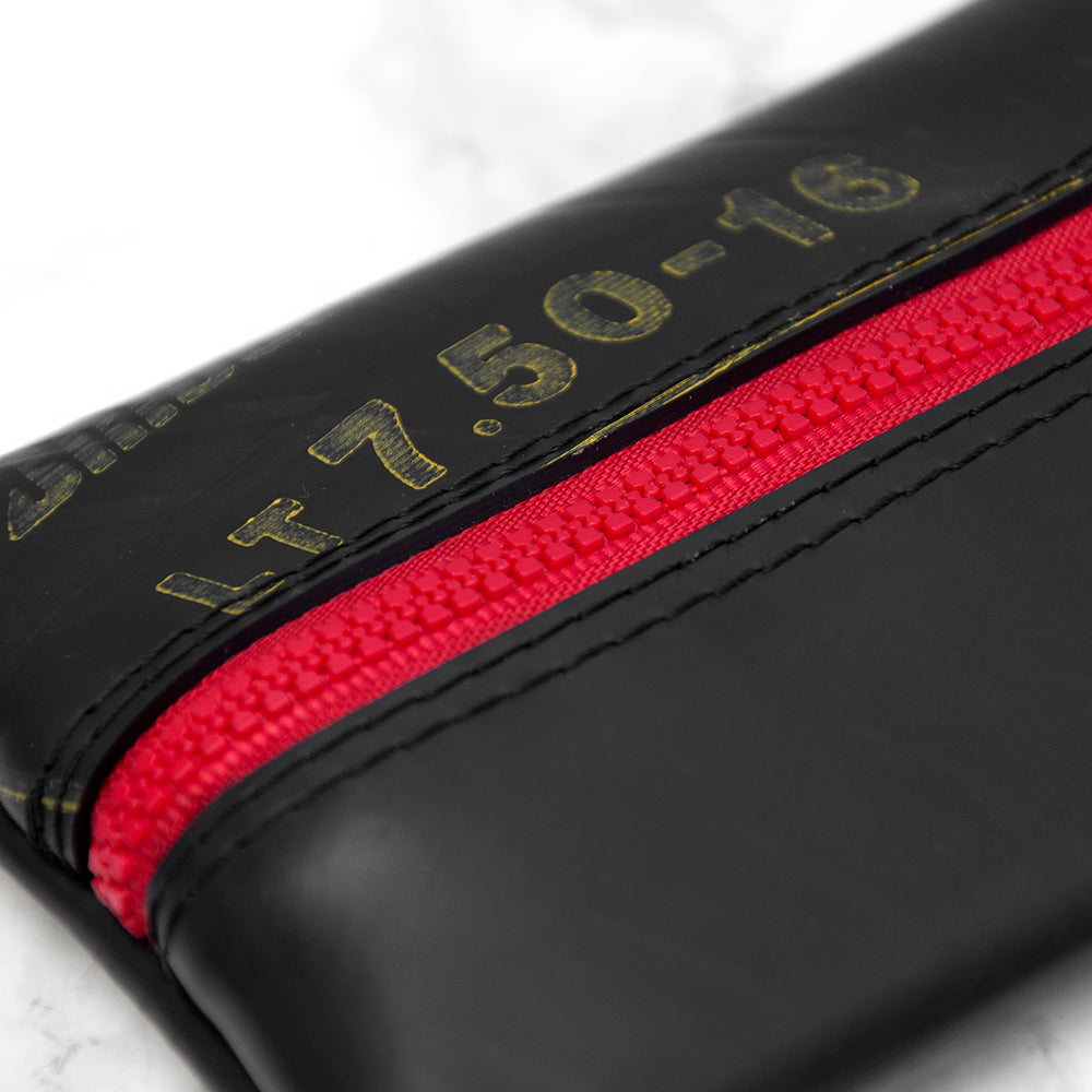 Upcycled Truck Tyre Rubber Flat Pencil Case