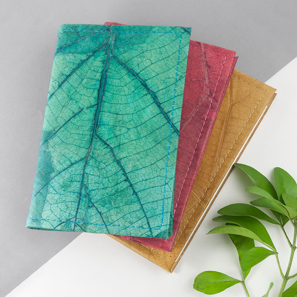 A6 Leaf Leather Notebook