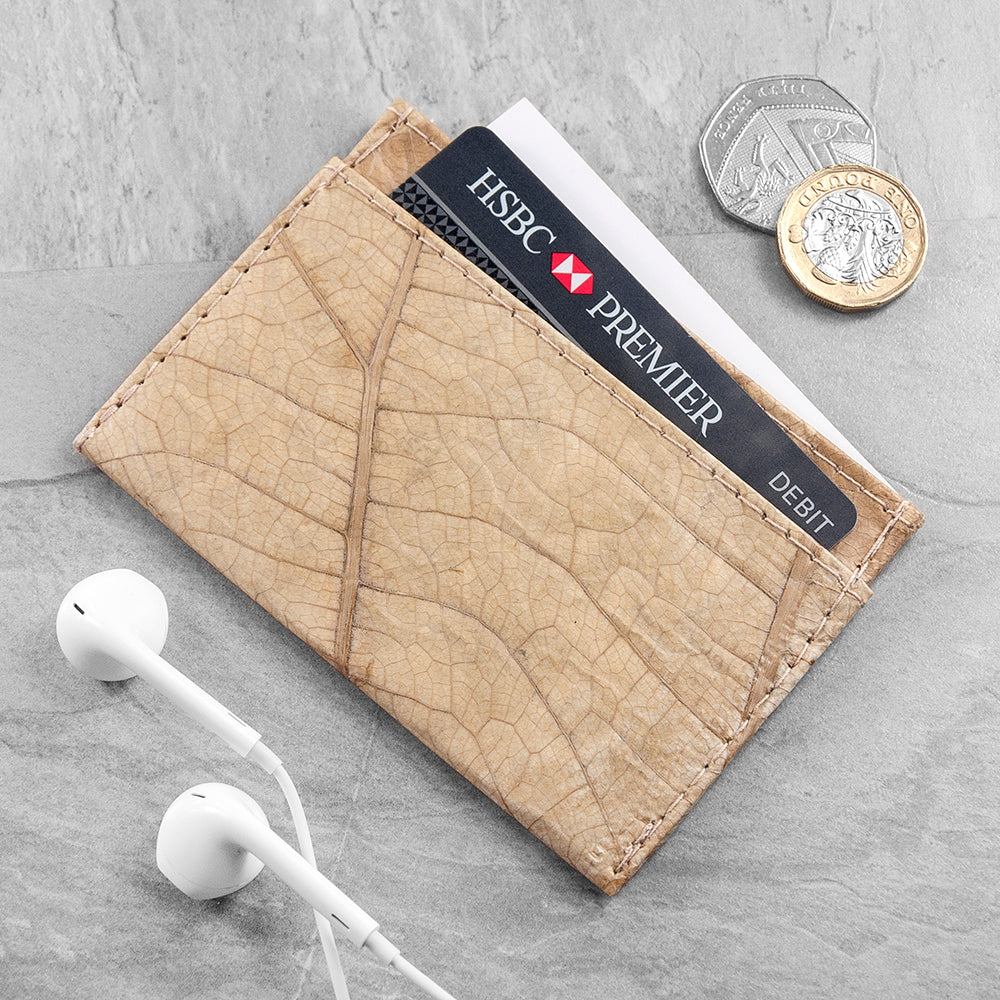 Leaf Leather Minimalist Card Holder