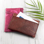 Leaf Leather Minimalist Card Holder
