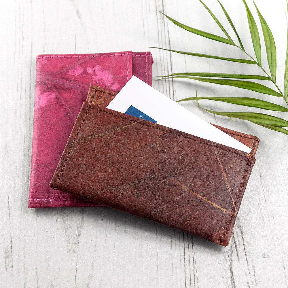 Leaf Leather Minimalist Card Holder