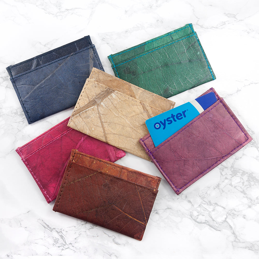 Leaf Leather Minimalist Card Holder