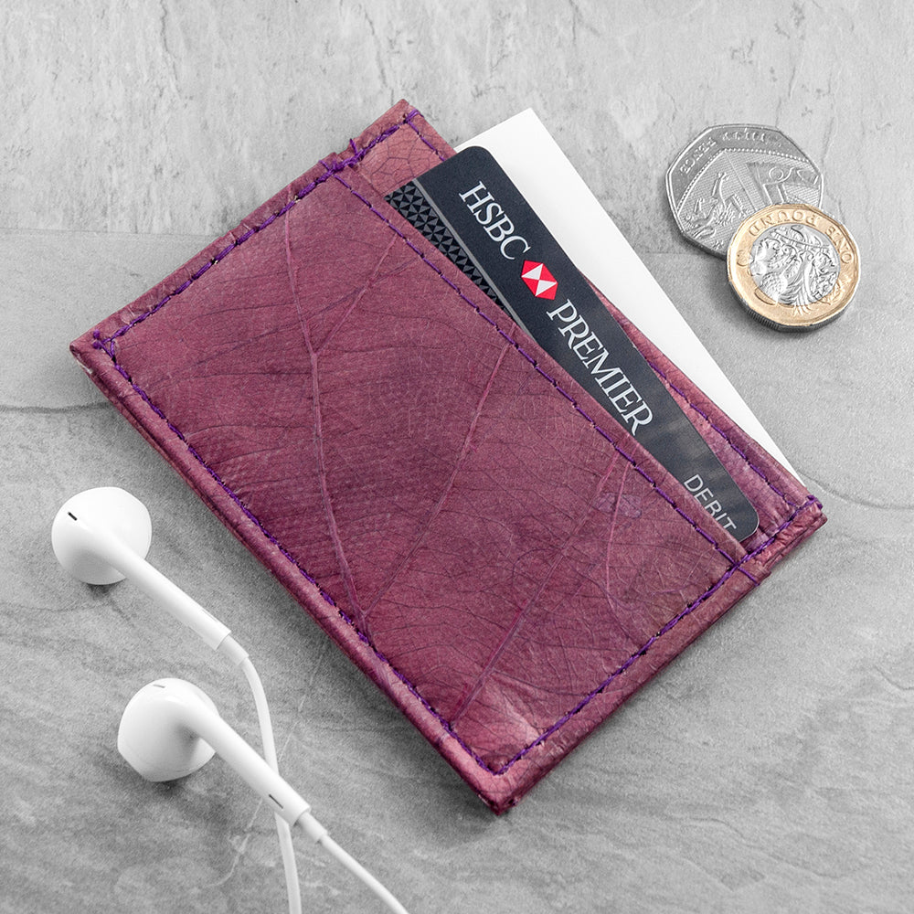 Leaf Leather Minimalist Card Holder