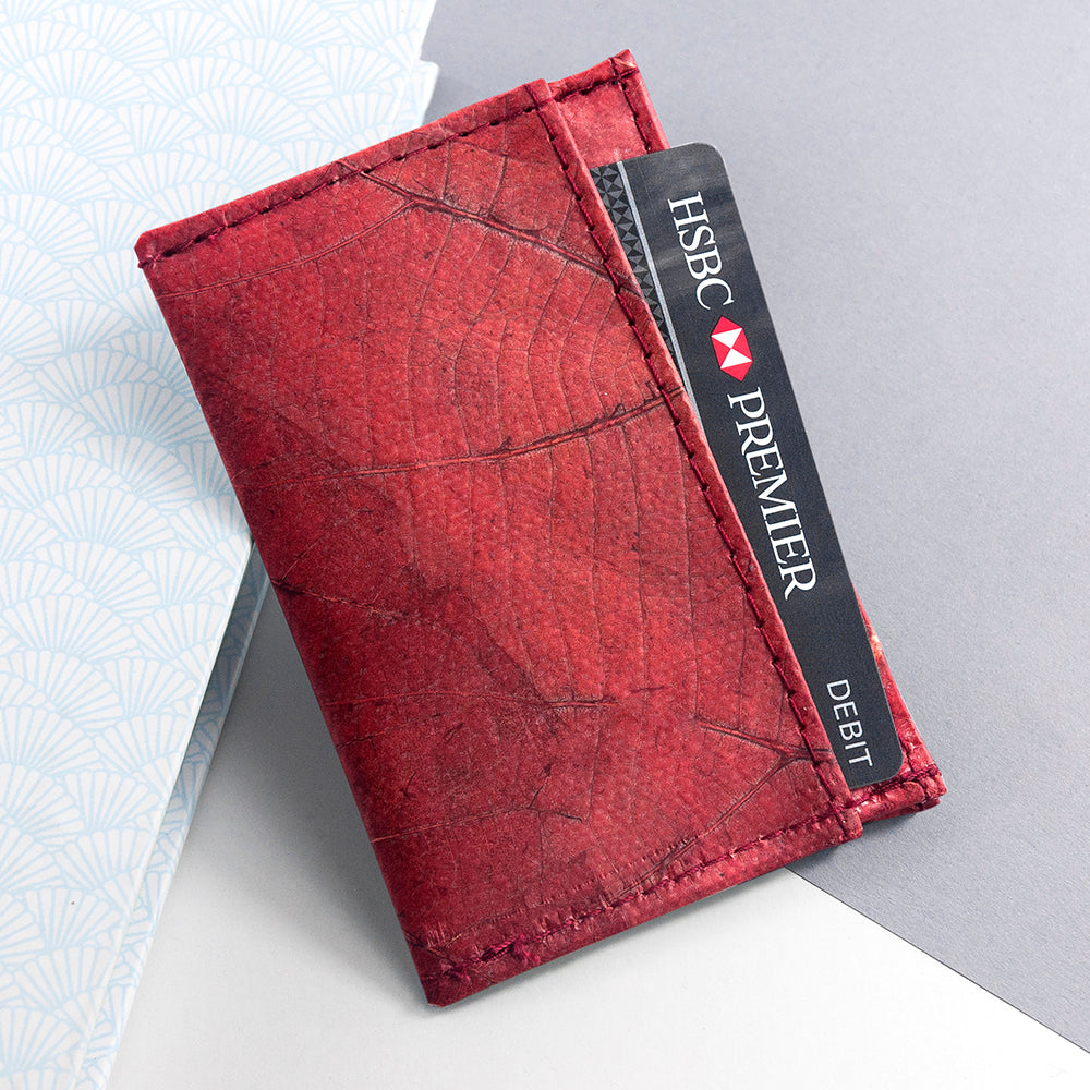 Leaf Leather Minimalist Card Holder