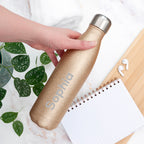 Personalised Glitter Insulated Water Bottle