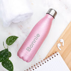 Personalised Glitter Insulated Water Bottle