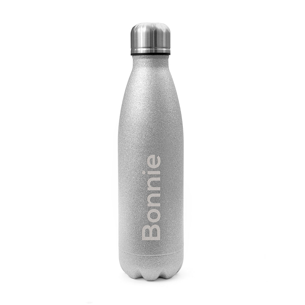 Personalised Glitter Insulated Water Bottle