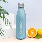 Personalised Glitter Insulated Water Bottle