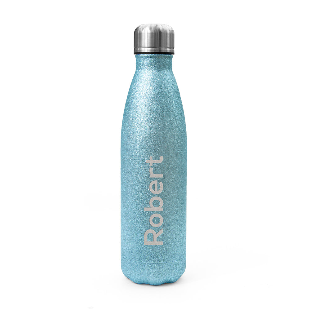 Personalised Glitter Insulated Water Bottle