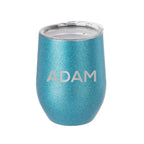 Personalised Insulated Stemless Glitter Wine Tumbler