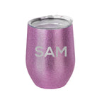 Personalised Insulated Stemless Glitter Wine Tumbler