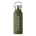 Personalised Insulated Bottle 17oz Bamboo Lid - Side Personalisation