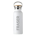 Personalised Insulated Bottle 17oz Bamboo Lid - Side Personalisation