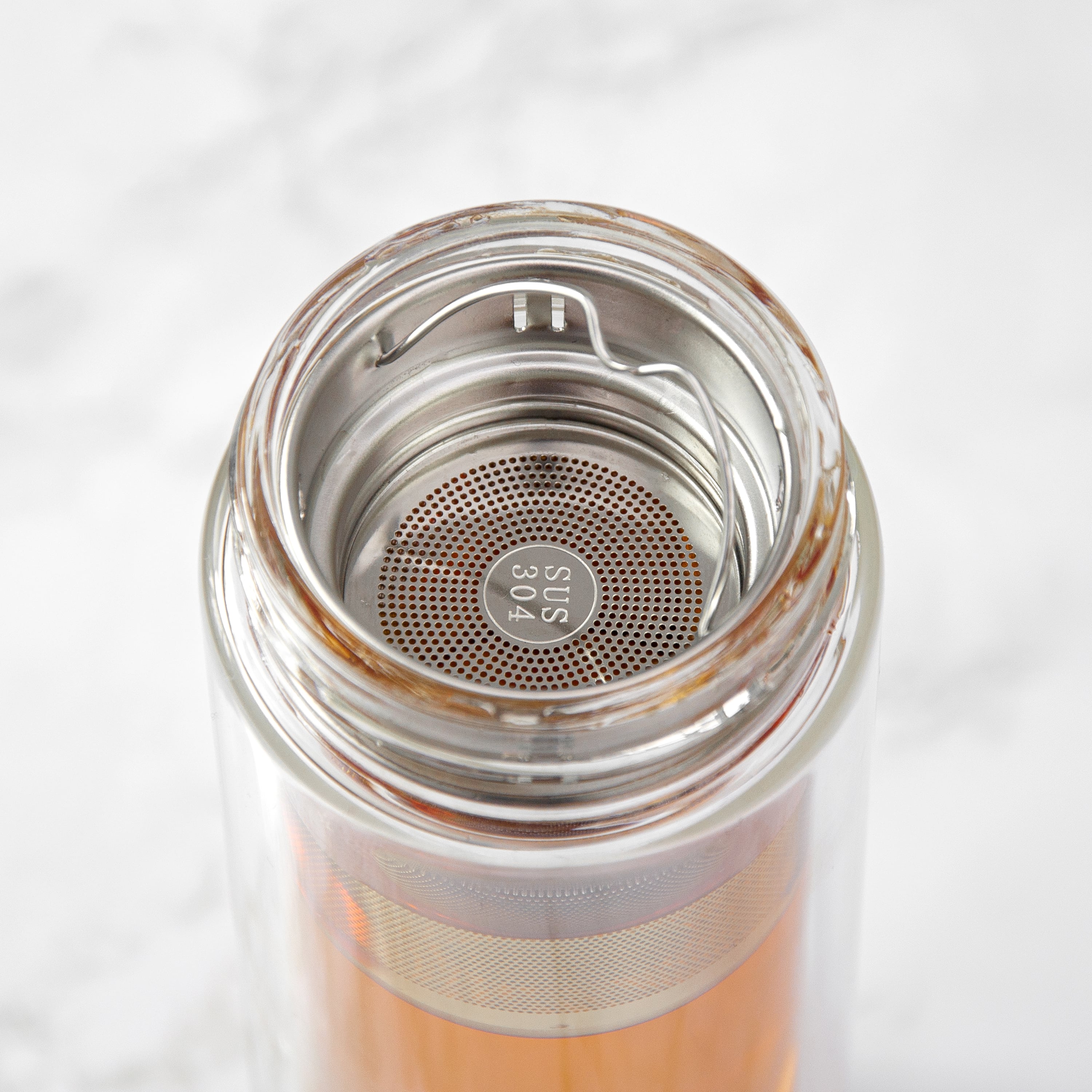 Jungley Glass Tea Tumbler with Bamboo Lid