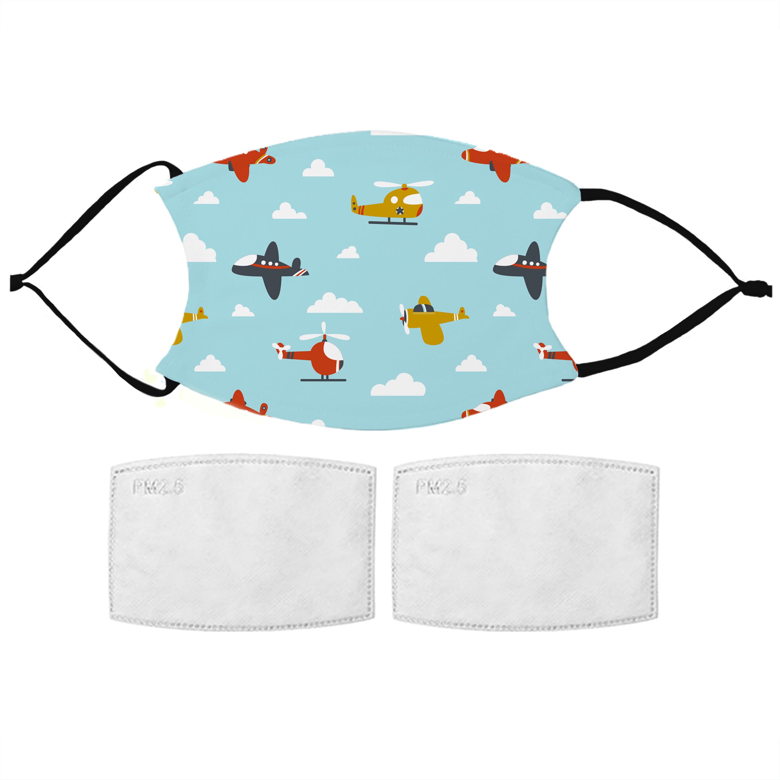 Kids Aeroplane Pattern Face Mask
