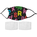 Kids Chalk Board Pattern Face Mask
