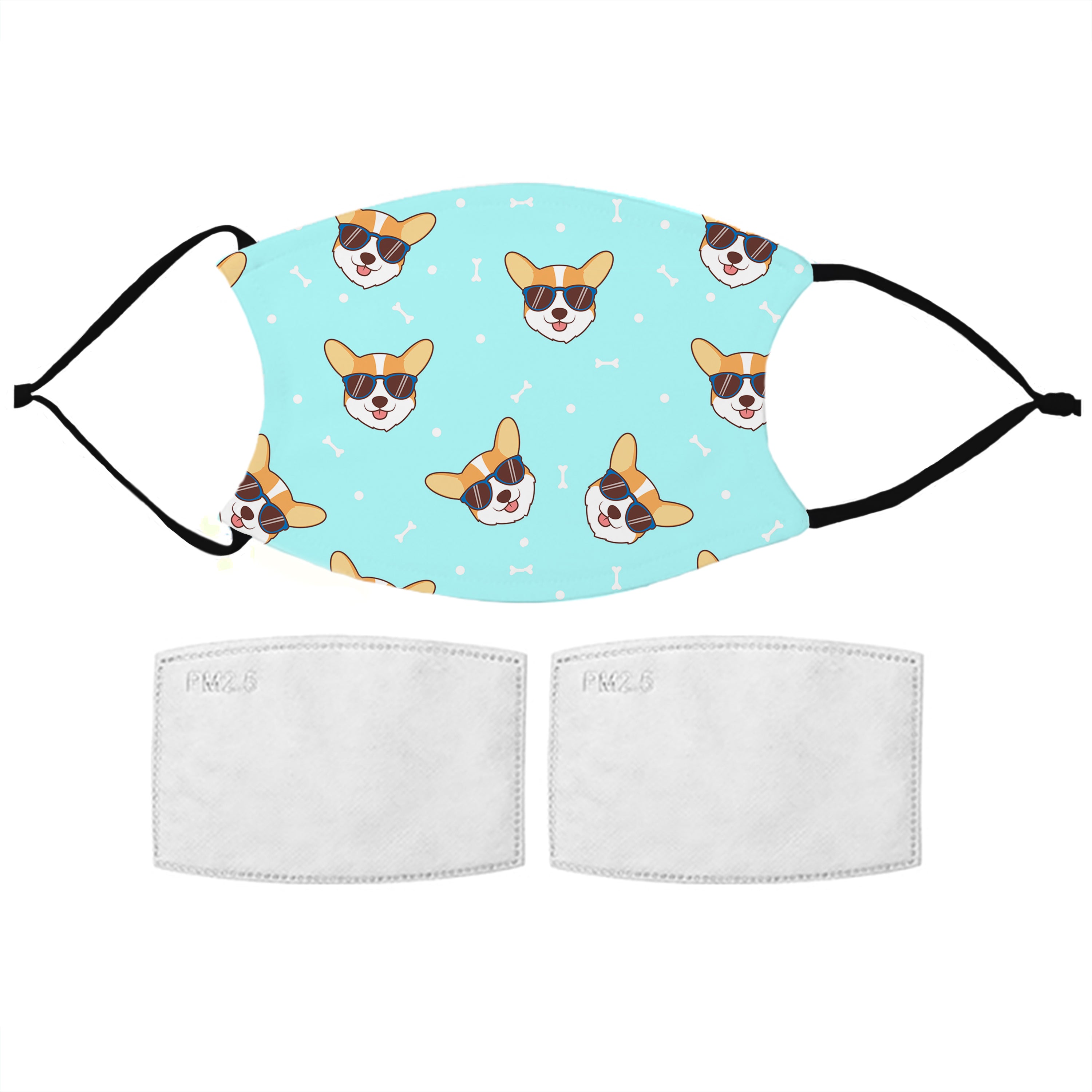 Kids Corgi Pattern Face Mask