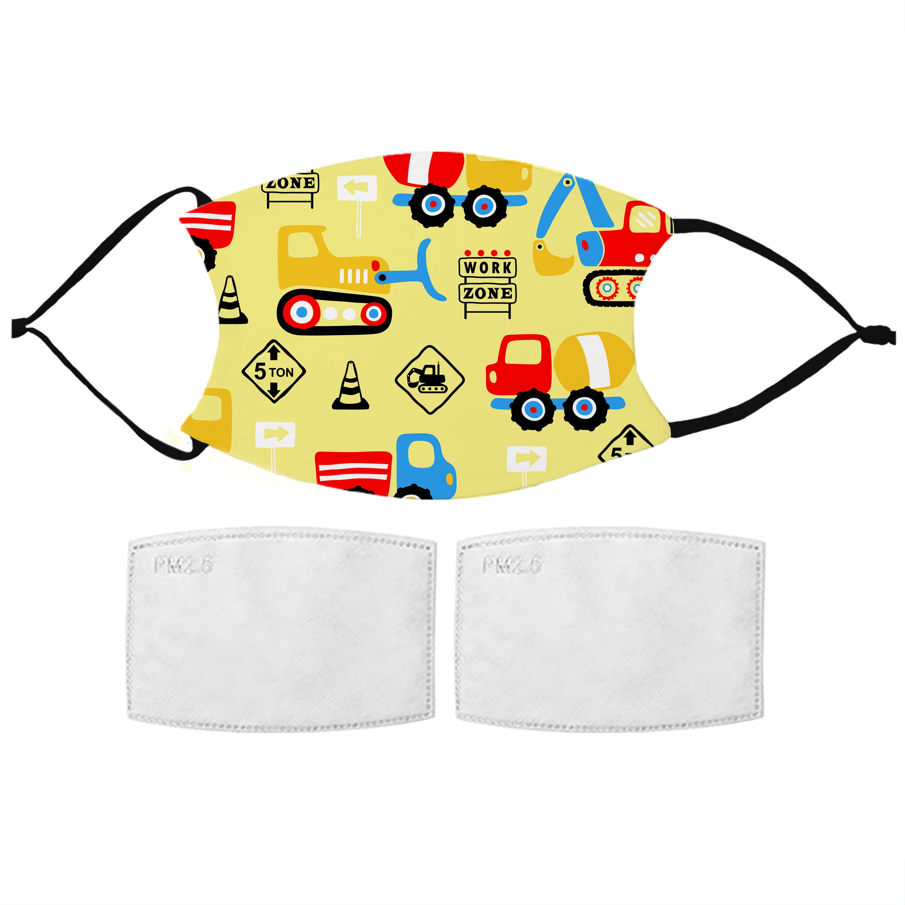Kids Digger Pattern Face Mask